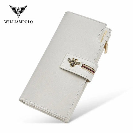 WILLIAMPOLO Women's Purses New Design Bags Luxury Leather Long Wallet Bee Buckle Female Coin Purse Card Holders Wallet For Women - Premium  from FRANTZDOL STORE  - Just $38.43! Shop now at FRANTZDOL STORE 