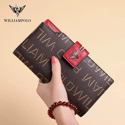 WILLIAMPOLO Women's Purses New Design Bags Luxury Leather Long Wallet Bee Buckle Female Coin Purse Card Holders Wallet For Women - Premium  from FRANTZDOL STORE  - Just $38.43! Shop now at FRANTZDOL STORE 