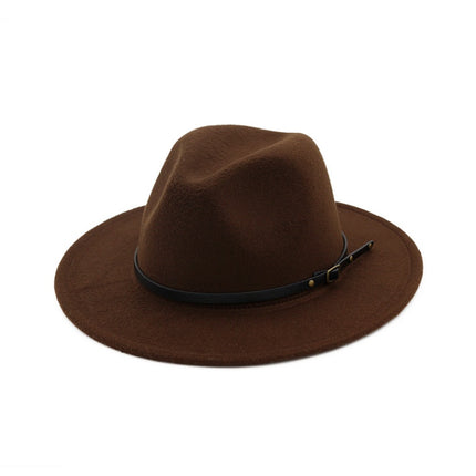 Automne et Hiver Laine Chapeau De Fedora De Mode Femme En Laine chapeau haut-de-forme Noir Chapeau Rouge Fedora Hommes L'église Panama Sombrero Chapeau