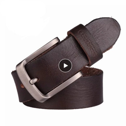 High-end First Layer Cowhide Belt Leather Pin Buckle Belt Pants Belt Men