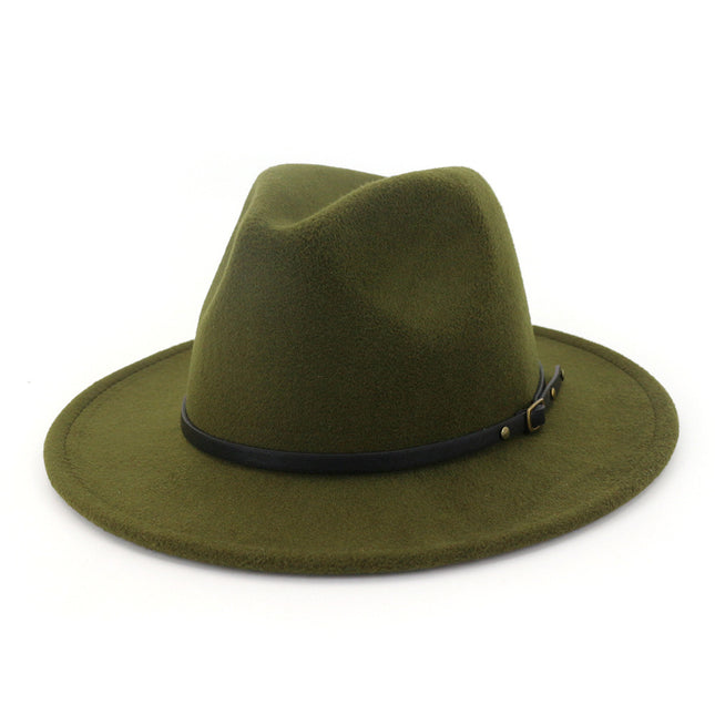 Automne et Hiver Laine Chapeau De Fedora De Mode Femme En Laine chapeau haut-de-forme Noir Chapeau Rouge Fedora Hommes L'église Panama Sombrero Chapeau