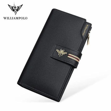 WILLIAMPOLO Women's Purses New Design Bags Luxury Leather Long Wallet Bee Buckle Female Coin Purse Card Holders Wallet For Women - Premium  from FRANTZDOL STORE  - Just $38.43! Shop now at FRANTZDOL STORE 