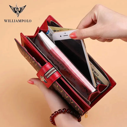 WILLIAMPOLO Women's Purses New Design Bags Luxury Leather Long Wallet Bee Buckle Female Coin Purse Card Holders Wallet For Women - Premium  from FRANTZDOL STORE  - Just $38.43! Shop now at FRANTZDOL STORE 