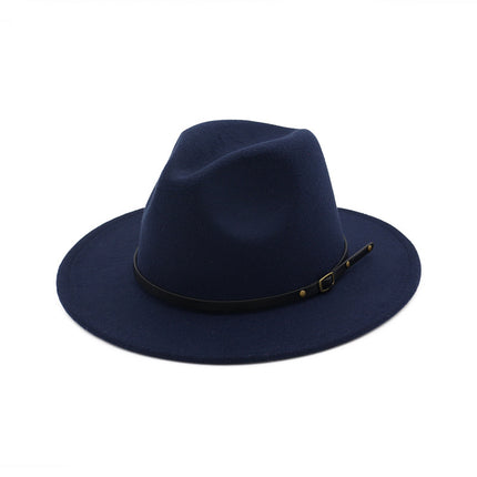 Automne et Hiver Laine Chapeau De Fedora De Mode Femme En Laine chapeau haut-de-forme Noir Chapeau Rouge Fedora Hommes L'église Panama Sombrero Chapeau