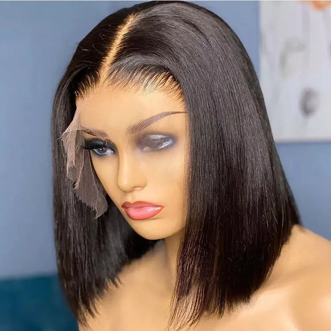 13x4 Lace Frontal Bob Straight Wig  Human Hair - Image #1