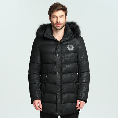 Men's Short Thickened Winter Outdoor Cotton-padded Clothing British Fur Collar Coat