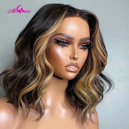 180 Density 13x4 Body Wave Lace Frontal Bob Wig P1B/30 Bob Human Hair Wigs Highlight Brazilian Remy Short Bob Wig For Women - Image #4