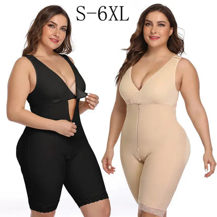 Zip Waist Lace Slimming Shaper Corset Control Shapewear Butt Lifter Strap Body Shaper Underwear Bodysuit Women Plus Size S-6xl Hebdo Store