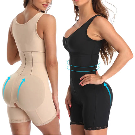 Zip Waist Lace Slimming Shaper Corset Control Shapewear Butt Lifter Strap Body Shaper Underwear Bodysuit Women Plus Size S-6xl Hebdo Store