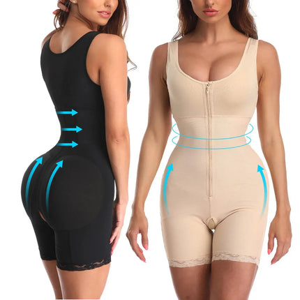 Zip Waist Lace Slimming Shaper Corset Control Shapewear Butt Lifter Strap Body Shaper Underwear Bodysuit Women Plus Size S-6xl Hebdo Store