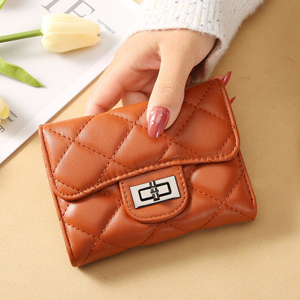 Women's Classic Style Rhombus Wallet Short Clutch