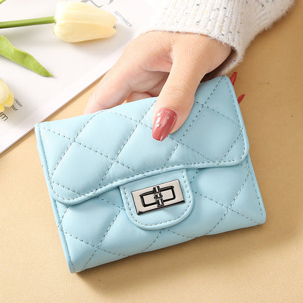 Women's Classic Style Rhombus Wallet Short Clutch