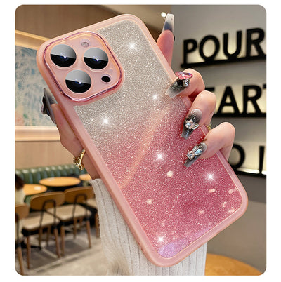 Gradient Glitter Silicone Soft Case Phone Case