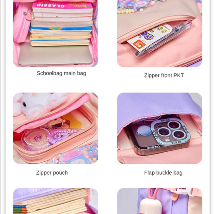 2023 Primary School Girls' Schoolbag Kawaii Lightweight Children's Bag Waterproof Bags Colorful Travel Backpack Mochilas Gifts