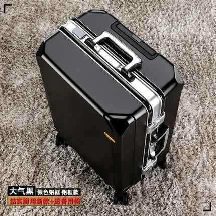 20/24/26/28 Inch Fashion Bag Capacity Rolling Aluminum Frame USB Charging Trolley Suitcase Students Password Travel Case Luggage