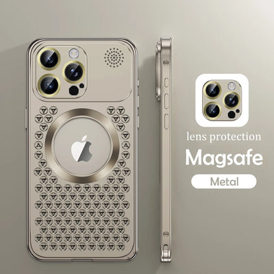 Case For iPhone 13 12 14 15 Pro Max Plus Magnetic Aluminum Cover Magsafe For IPHON 14 15 Pro Promax