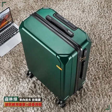 20/24/26/28 Inch Fashion Bag Capacity Rolling Aluminum Frame USB Charging Trolley Suitcase Students Password Travel Case Luggage