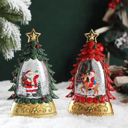 Christmas Waterfilled Sequin Wind Lamps Decoration Merry Christmas Decor For Home Xmas Ornaments Gift Santa Water Feature Lamp HEBDO STORE