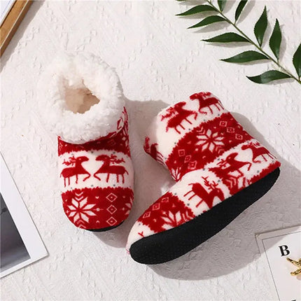 2pcs Women Warm Floor Socks Winter Thickened Plush Anti Skid Boots Soft Furry Indoor Shoes Christmas New Year Slipper Shoes Boot HEBDO STORE