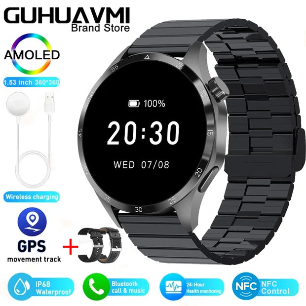 For Huawei Xiaomi GT4 Pro Smart Watch Men Women AMOLED HD Screen