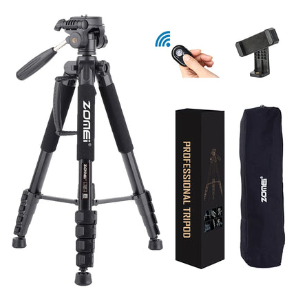 Zomei Q188 188cm Professional photography accessories video camera DSLR tripod for phone with phone holder HEBDO STORE