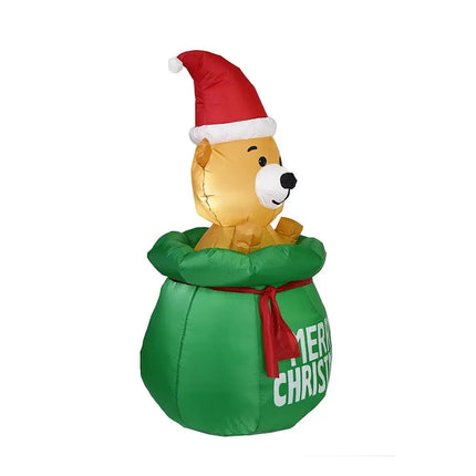 Christmas Bear Doll High Brightness Led Light Christamas Inflatable Toy Dolls Eco-friendly for Home Holiday New Year Party Decor HEBDO STORE