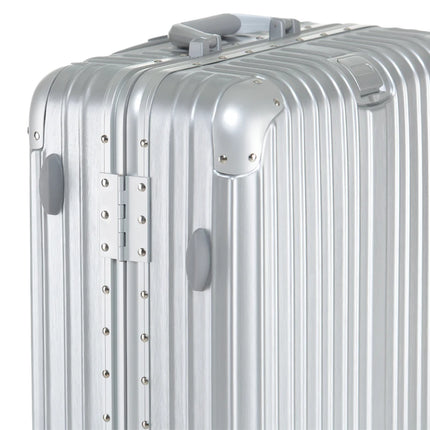 100% Aluminum-magnesium alloy Travel Suitcase Rolling Luggage 20/24/28 inch Trolley Luggage Carry-On Cabin Suitcase  Inch Silver