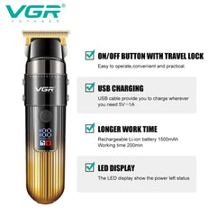 New Hair Clipper Cordless Electric Men's Professional Hair Clipper Home HEBDO STORE