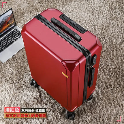 20/24/26/28 Inch Fashion Bag Capacity Rolling Aluminum Frame USB Charging Trolley Suitcase Students Password Travel Case Luggage