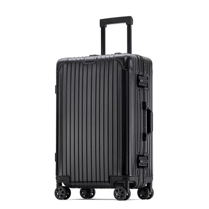 100% Aluminum-magnesium alloy Travel Suitcase Rolling Luggage 20/24/28 inch Trolley Luggage Carry-On Cabin Suitcase  Inch Silver