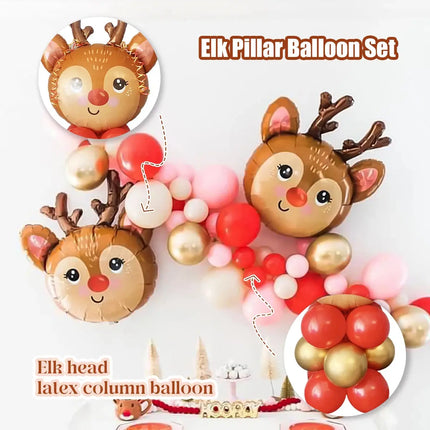 13pcs Christmas Balloon Set, Santa Claus, Elk Balloons, Suitable for Christmas Party, Birthday, Winter New Year's Eve Decoration HEBDO STORE