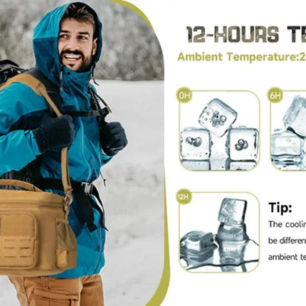 Tactical Thermal Cooler Bag Outdoor Heavy Duty Lunch Box Work Leakproof Insulated Durable Lunch Bag for Men Meal Camping Picnic HEBDO STORE