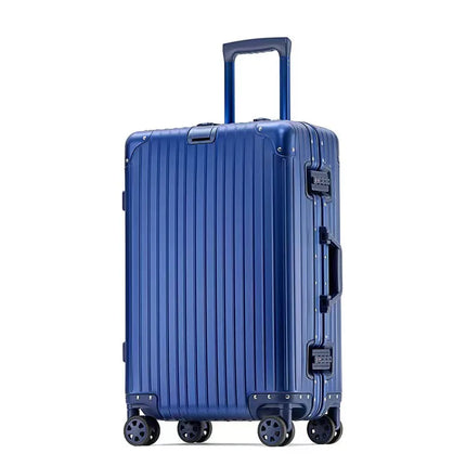 100% Aluminum-magnesium alloy Travel Suitcase Rolling Luggage 20/24/28 inch Trolley Luggage Carry-On Cabin Suitcase  Inch Silver