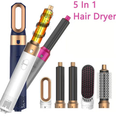 Professional Air Hair Styler 5 In 1 Low Noise Hair Curling Straightening Hair Drying 1000W Hot Air Brushes HEBDO STORE