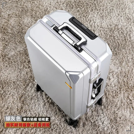 20/24/26/28 Inch Fashion Bag Capacity Rolling Aluminum Frame USB Charging Trolley Suitcase Students Password Travel Case Luggage