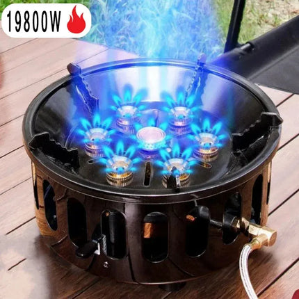 19800W Strong Fire Power Camping Stove Portable Tourist Gas Burner Windproof Outdoor Stoves Hiking Barbecue BBQ Cooking Cookware HEBDO STORE