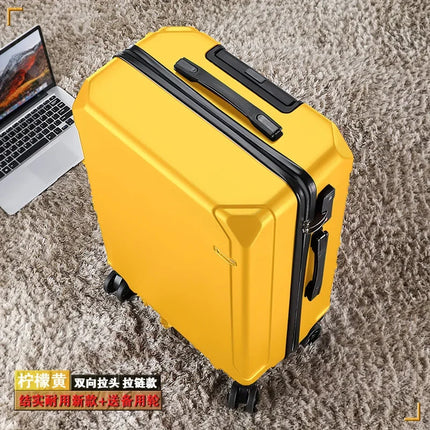 20/24/26/28 Inch Fashion Bag Capacity Rolling Aluminum Frame USB Charging Trolley Suitcase Students Password Travel Case Luggage