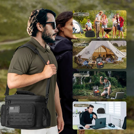 Tactical Thermal Cooler Bag Outdoor Heavy Duty Lunch Box Work Leakproof Insulated Durable Lunch Bag for Men Meal Camping Picnic HEBDO STORE