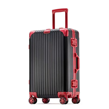 100% Aluminum-magnesium alloy Travel Suitcase Rolling Luggage 20/24/28 inch Trolley Luggage Carry-On Cabin Suitcase  Inch Silver