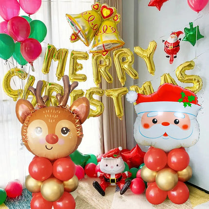 13pcs Christmas Balloon Set, Santa Claus, Elk Balloons, Suitable for Christmas Party, Birthday, Winter New Year's Eve Decoration HEBDO STORE