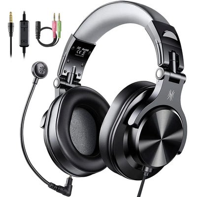 Oneodio Wired Gaming Headset Gamer 3.5mm Over-Ear Gaming Headphones With Detachable Microphone For PC Computer PS4 Xbox