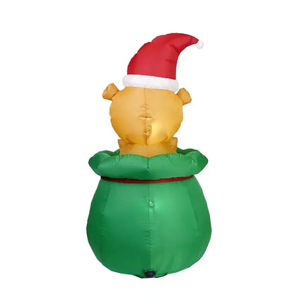 Christmas Bear Doll High Brightness Led Light Christamas Inflatable Toy Dolls Eco-friendly for Home Holiday New Year Party Decor HEBDO STORE