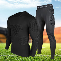 Professional goalkeeper armor uniforms football goalkeeper jerseys thicken EVA sponge elbow goalkeeper sports uniforms HEBDO STORE