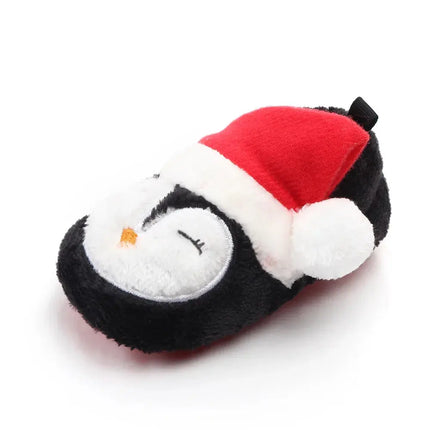 Baby Shoes for Winter Christmas Infant Shoes Cute Santa for Boys and Girls 11CM/12CM/13CM 0-12 Months Warm Lining Inside Soft HEBDO STORE