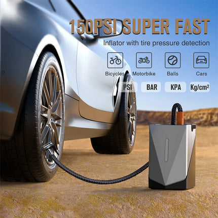 12000mah Car Emergency Starting Power Bank Inflation Pump Suction Blowing all-in-one New 12V Multi-function Jump Starter Booster HEBDO STORE