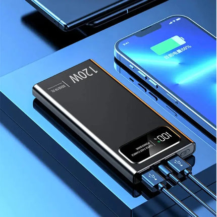 120W Mobile Power Bank Super Fast Charge 200000mAh Large Capacity Fast Charge Battery External Battery Mobile Power Bank HEBDO STORE