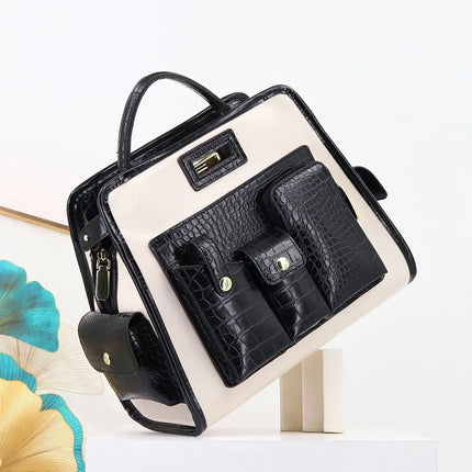 VM FASHION KISS Crocodile Pattern Large-capacity Bags For Women Shoulder Bags Handbag Multi-pocket Messenger Bag 2023 Trend