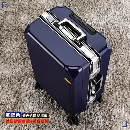 20/24/26/28 Inch Fashion Bag Capacity Rolling Aluminum Frame USB Charging Trolley Suitcase Students Password Travel Case Luggage