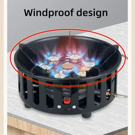 19800W Strong Fire Power Camping Stove Portable Tourist Gas Burner Windproof Outdoor Stoves Hiking Barbecue BBQ Cooking Cookware HEBDO STORE