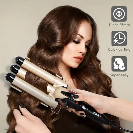 1pc Chicken rolls stick instant noodle head three tube curler small wavy curler big curler perm HEBDO STORE